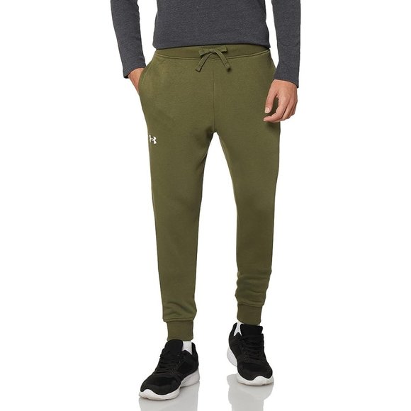 Under Armour Men's UA Rival Cotton Joggers 1357107-390 Olive Green Size Large